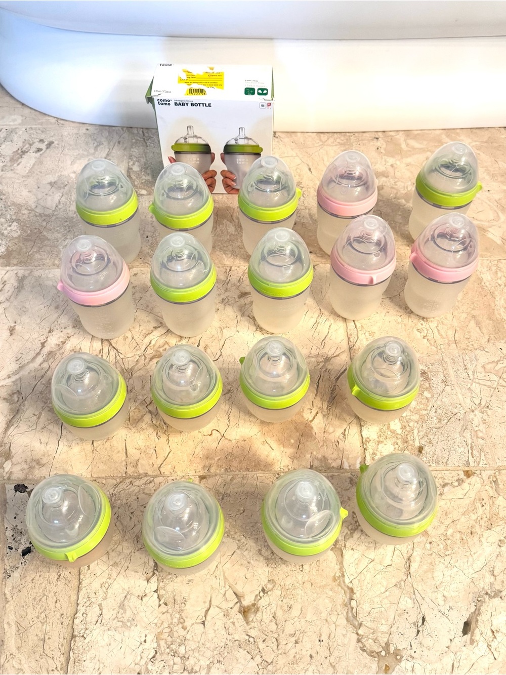 Comotomo silicone soft wide 8oz 4oz baby bottles lot